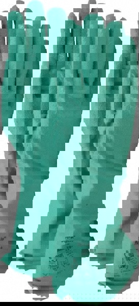 Series 39-124 Chemical Resistant Gloves: Size Medium, 47.00 Thick, Nitrile, Nitrile, Supported,